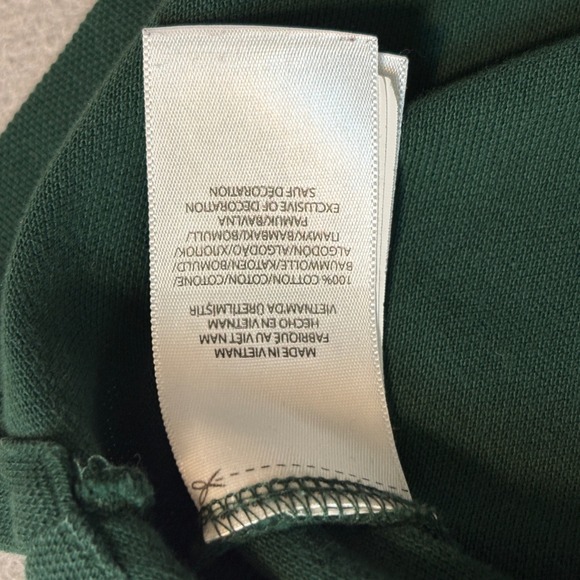 Polo Ralph Lauren Mens Big Pony Polo Shirt Green Red Classic Fit Large LG - Picture 7 of 10